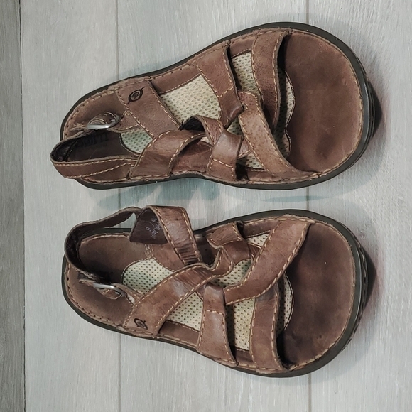 Born Women Comfort Leather Ankle Strap shoes sandals sz 9 - Picture 2 of 8
